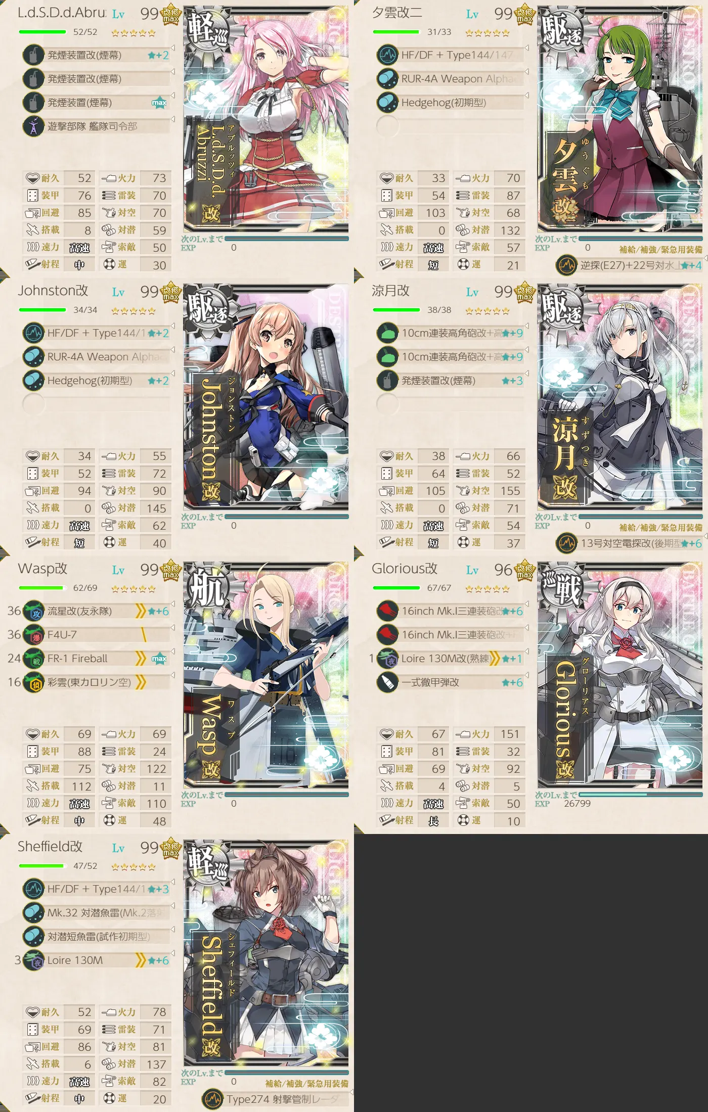 E5-1 艦隊編成
